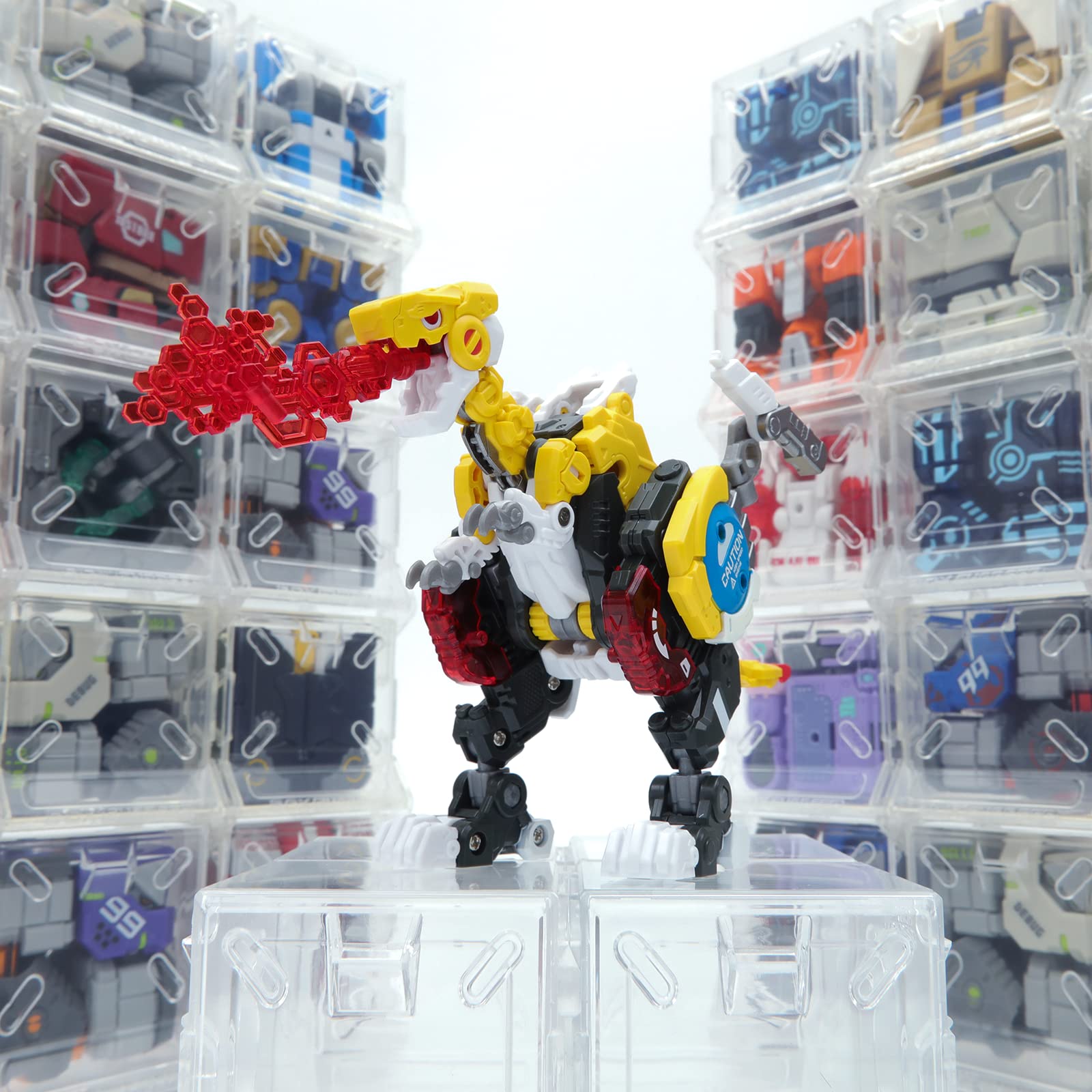 52TOYS Beastbox MEGA DIO Dinosaur Transforming Action Figure - 2-in-1 Dino Mecha & Cube Collectible Toy - Perfect Gift for Teens & Adult Collectors | Birthday Party, Display Shelf, Anime Convention Cosplay Prop