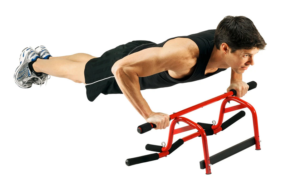 Gofit Elevated Chin Up & Sit Up Station - Portable Home Gym Equipment for Full Body Workout - Perfect for Home, Garage, and Office Fitness Training