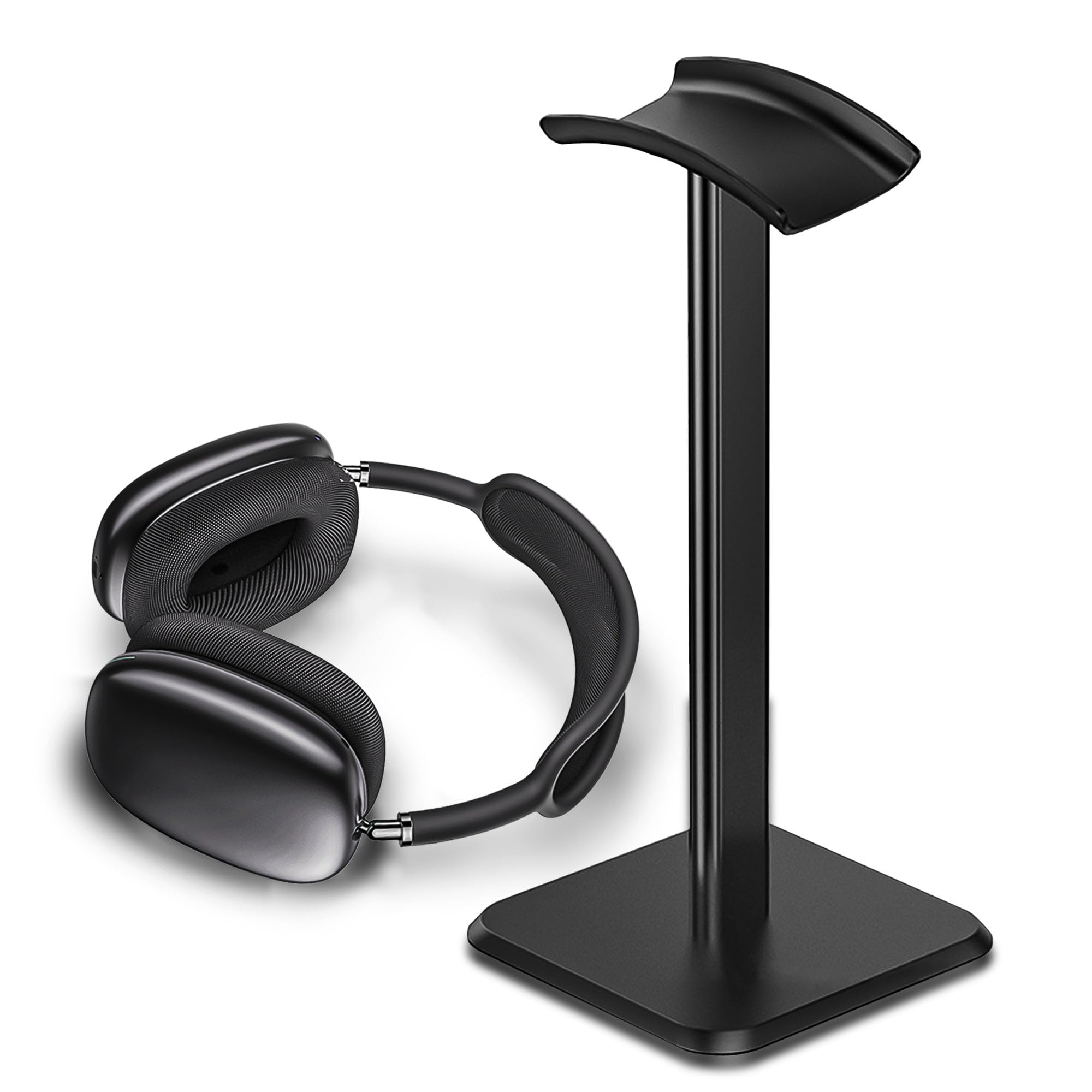 Premium Detachable Headphone Stand with Non-Slip TPU Base - Universal Desk Holder for Gaming Headsets, Wireless Headphones & Office Accessories - Perfect for Gaming Setup, Home Office & Streaming Studio (Black)