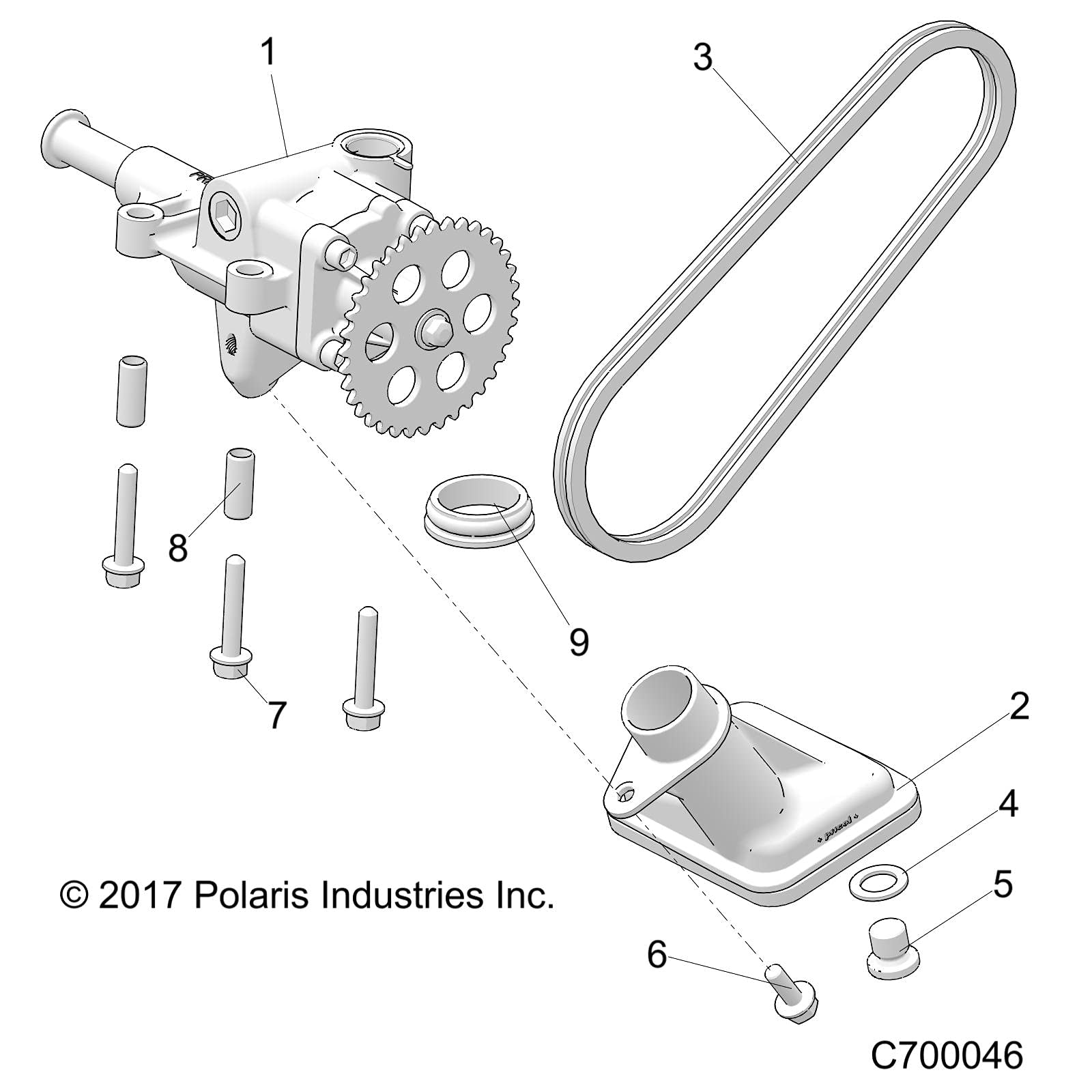 Genuine OEM Polaris Ranger Wet Sump Oil Pump Assembly 3023491 - Replacement Part for ATV/UTV Maintenance & Off-Road Vehicle Repair