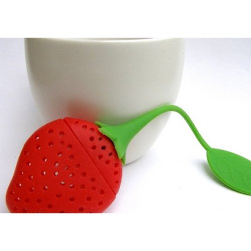 Cute Strawberry Silicone Tea Strainer - Durable & Reusable Infuser for Loose Leaf Tea, Perfect for Home, Office, or Travel Use