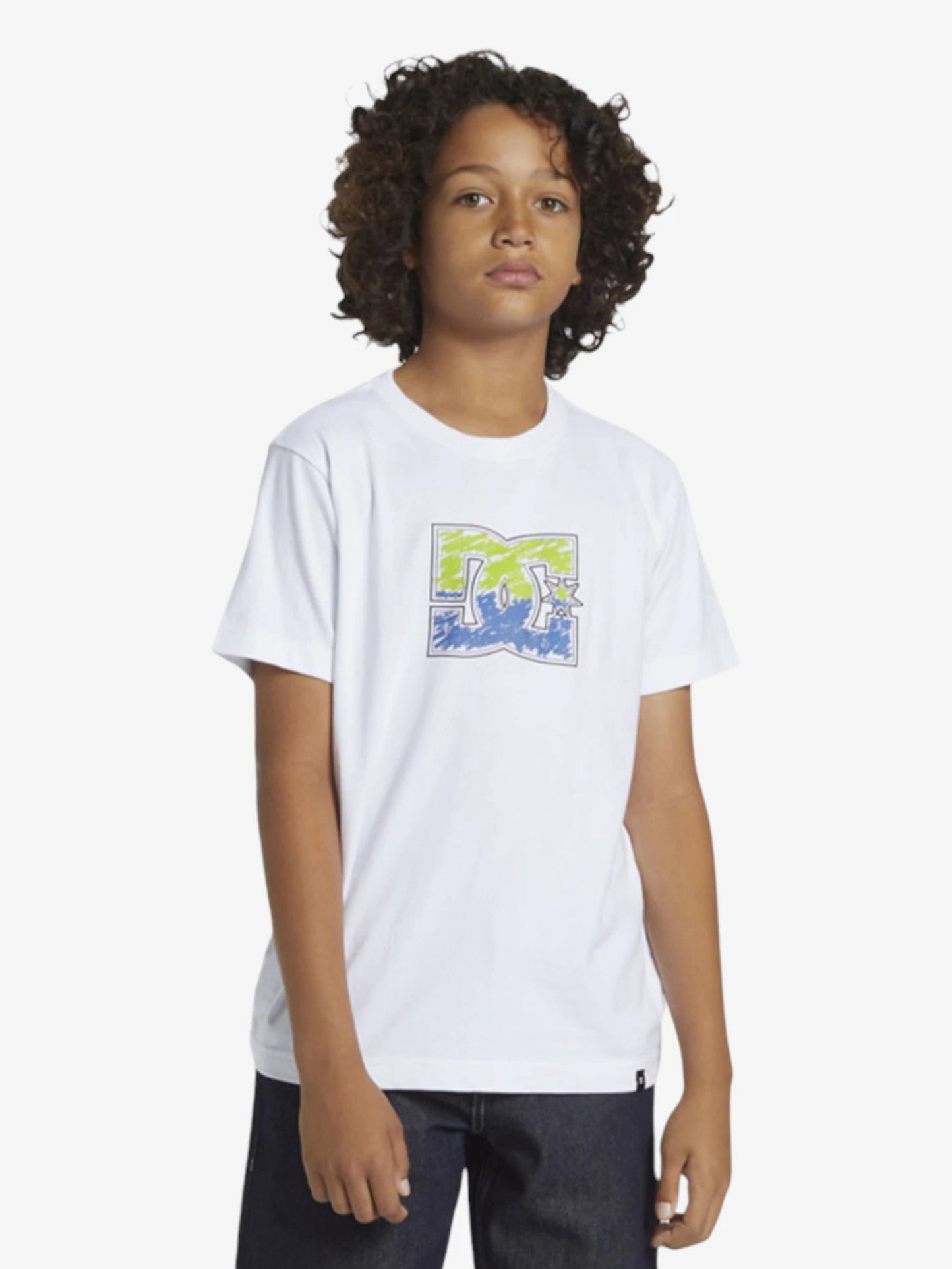 DC Comics Kids T-Shirt - Star Inline White - Superhero Costume & Casual Wear for Boys & Girls