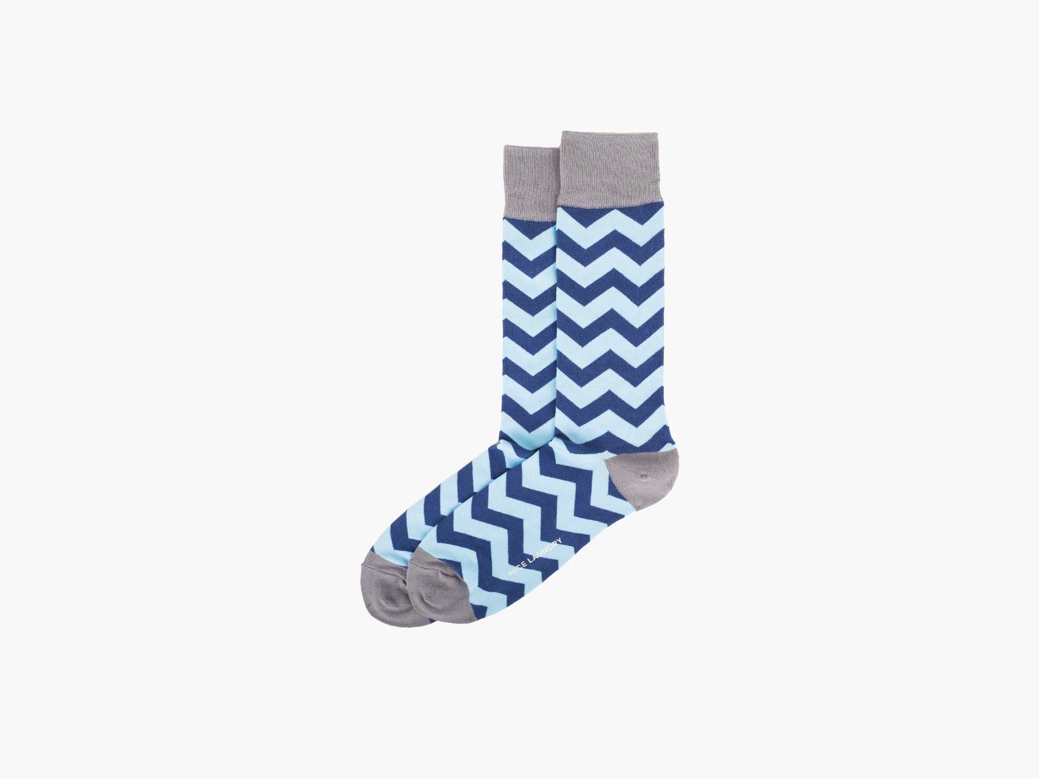 Chevron Pattern Blue Light Blue Grey Rug - Soft Non-Slip Area Carpet for Living Room Bedroom Home Decor