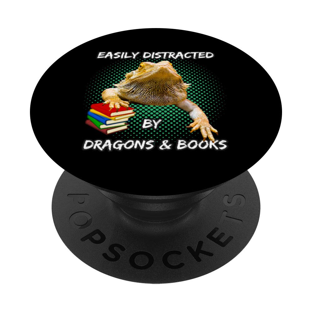 Bearded Dragon PopSockets - Phone & Tablet Grip Stand with Unique Reptile Design | Perfect for Book Lovers & Fantasy Fans | Use for Reading, Gaming, and Daily Phone Protection