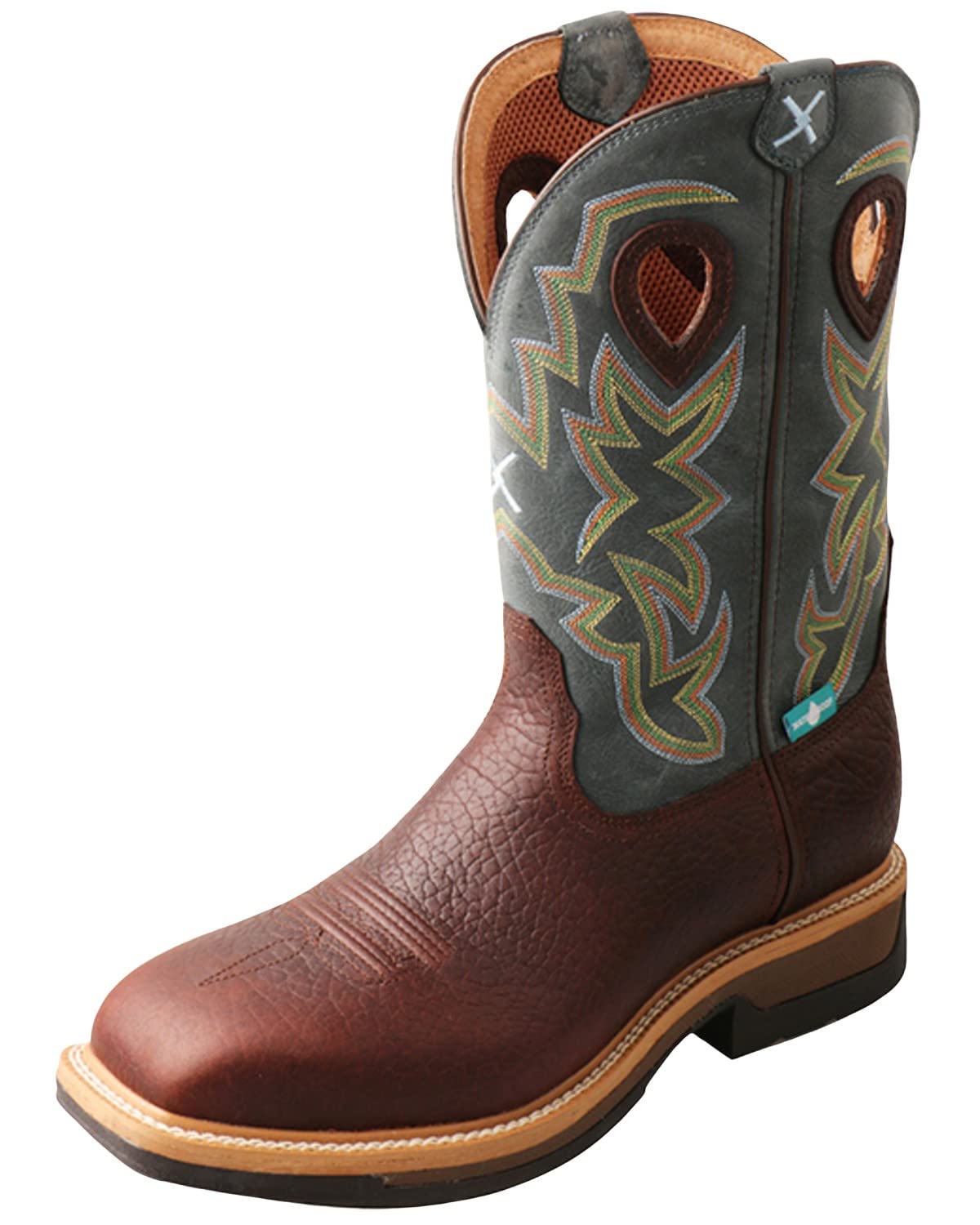 Twisted X Men’s Alloy Toe Lite Western Boots - Comfortable & Durable Work Boots for Men - Perfect for Ranch Work, Outdoor Activities & Casual Wear