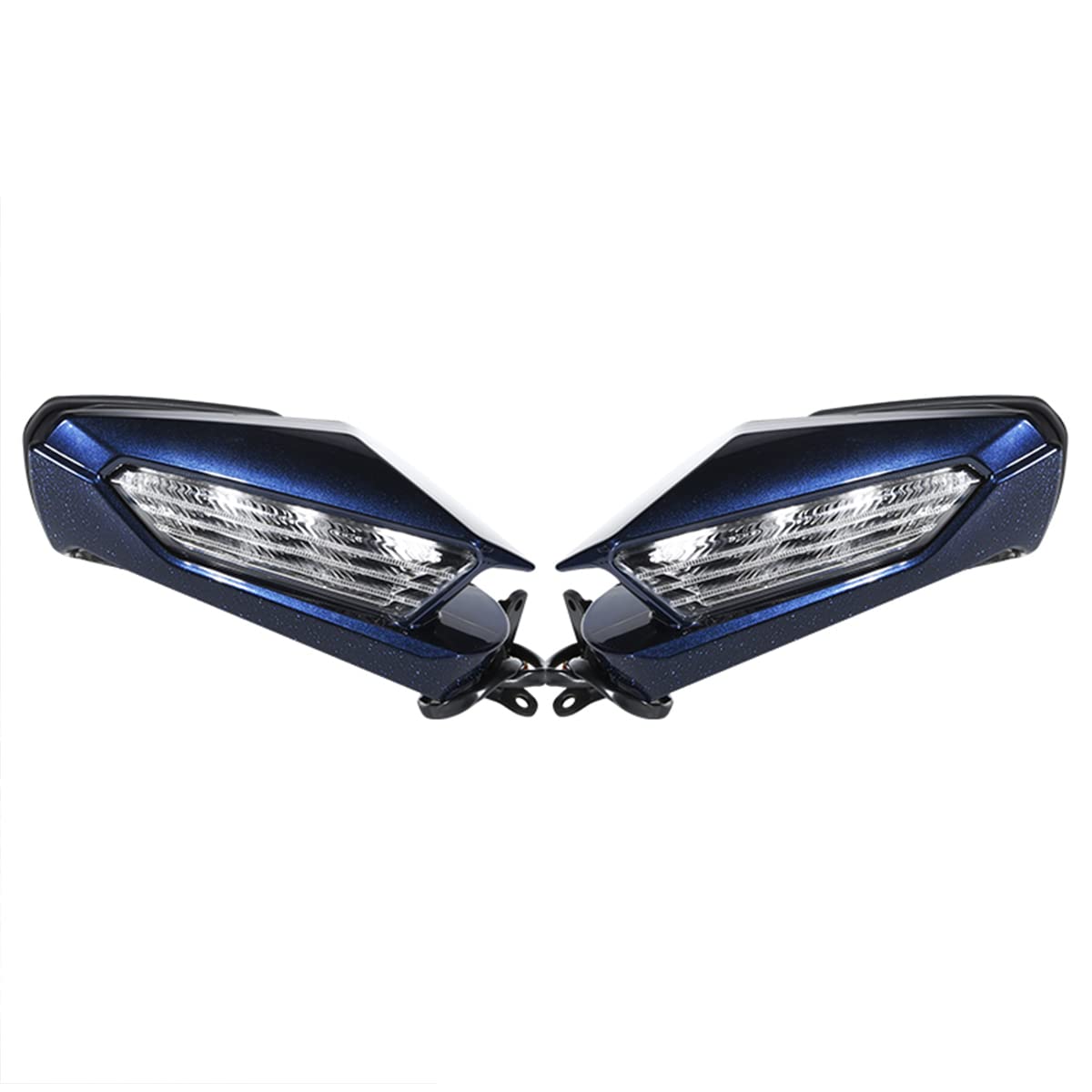 Premium Green-L Motorcycle Rearview Side Mirrors with LED Turn Signal - Compatible with Honda Goldwing GL1800 2018-2024 Models - Enhanced Safety & Visibility for Night Riding & Highway Commuting