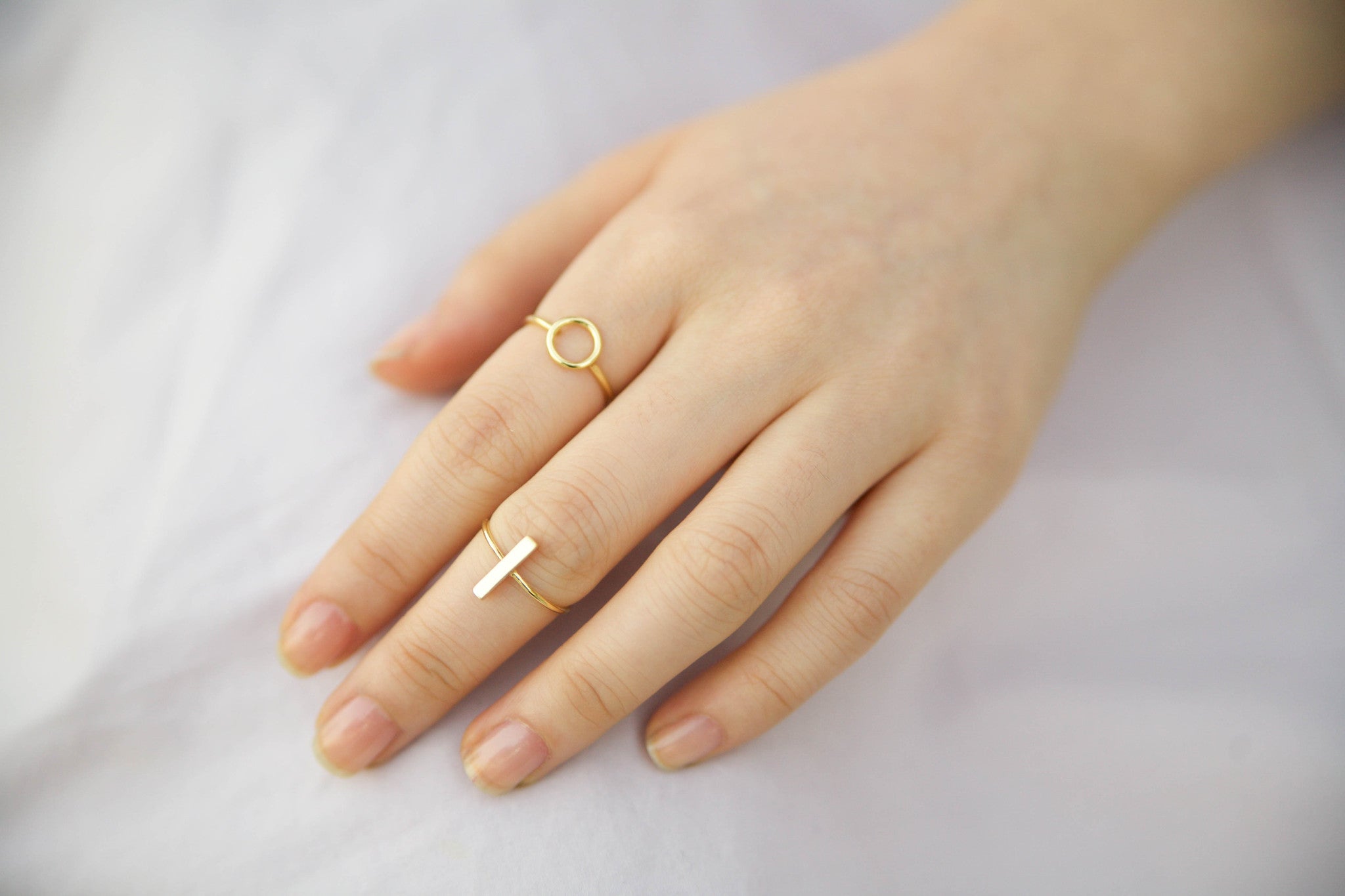 Gold Bar Ring for Women - Elegant Stackable Jewelry for Everyday Wear, Gifts & Special Occasions