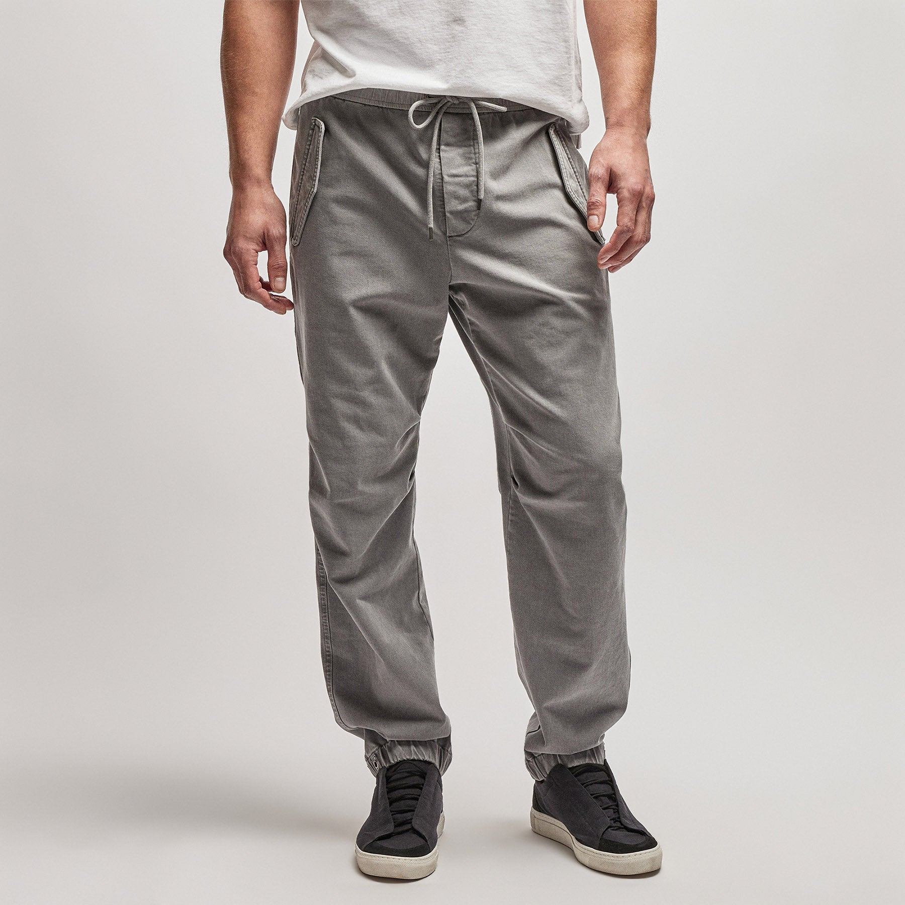 Premium Cotton Terry Flight Pants - Soft & Comfortable Lounge Pants for Men & Women | Silver Grey Pigment Wash | Perfect for Travel, Yoga & Relaxation at Home
