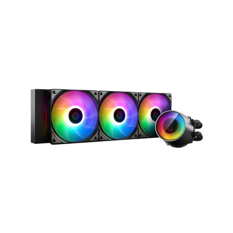 Deepcool Castle 360 RGB V2 AIO Liquid CPU Cooler - 360mm Radiator, RGB Lighting, High-Performance Cooling for Gaming PCs and Workstations - Perfect for Overclocking and Silent Operation