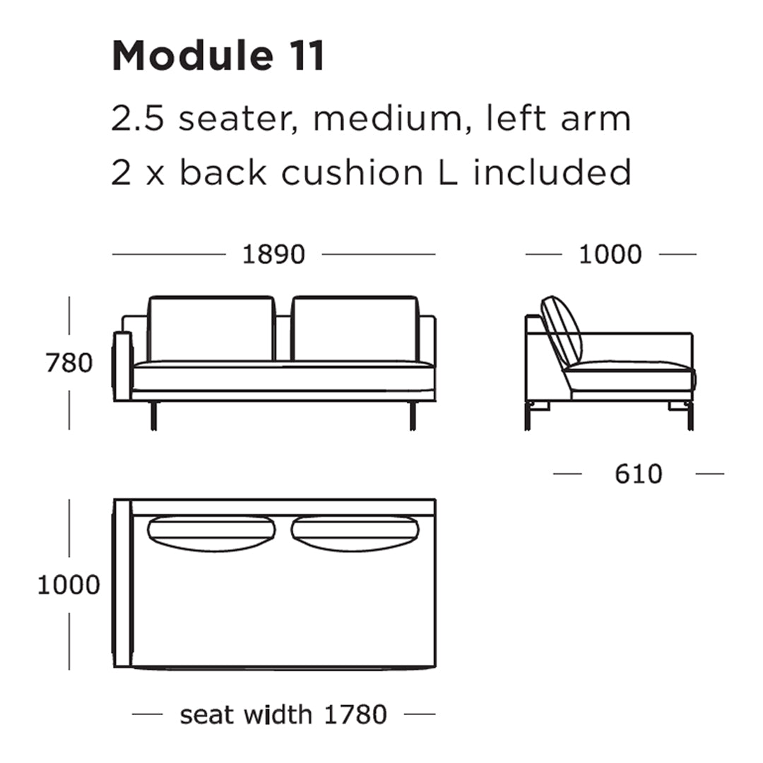 Edge V2 Modular Sofa Set - 9 to 16 Piece Customizable Sectional Couch for Living Room, Lounge & Home Theater Seating
