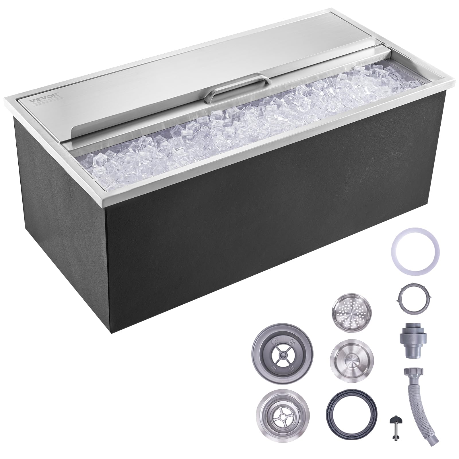 VEVOR 40.9 qt Stainless Steel Drop-In Ice Chest Cooler - 36