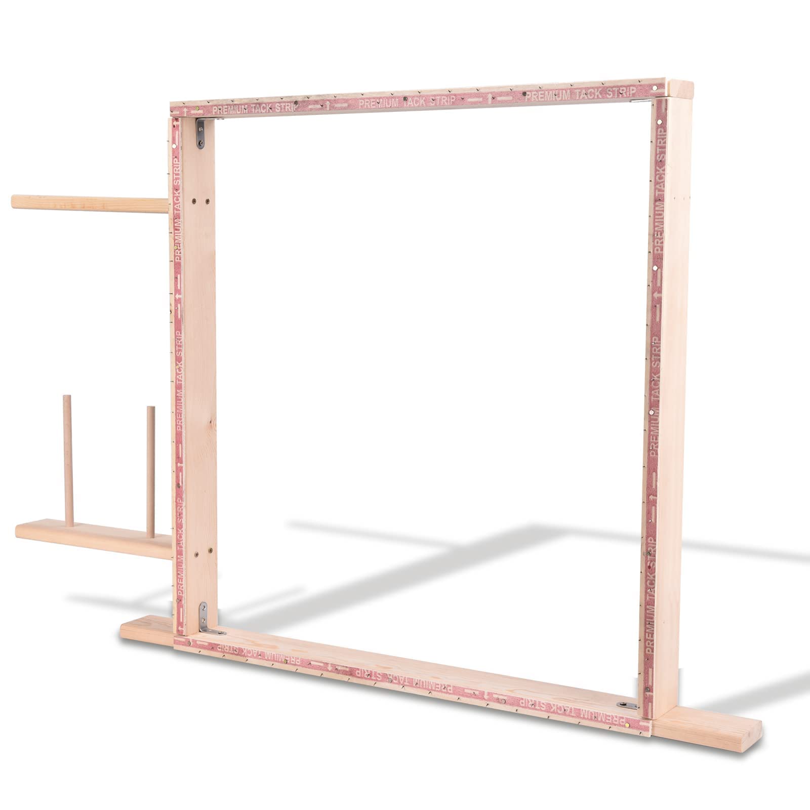 ZIOKOK 27.6 x 27.6 Inches Solid Wood Tufting Gun Frame - Large Rug Making Stand for DIY Crafts, Embroidery & Sewing | Perfect for Electric Carpet Gun Machine & Tabletop Display | Home Decor, Wall Art & Handmade Gift Projects