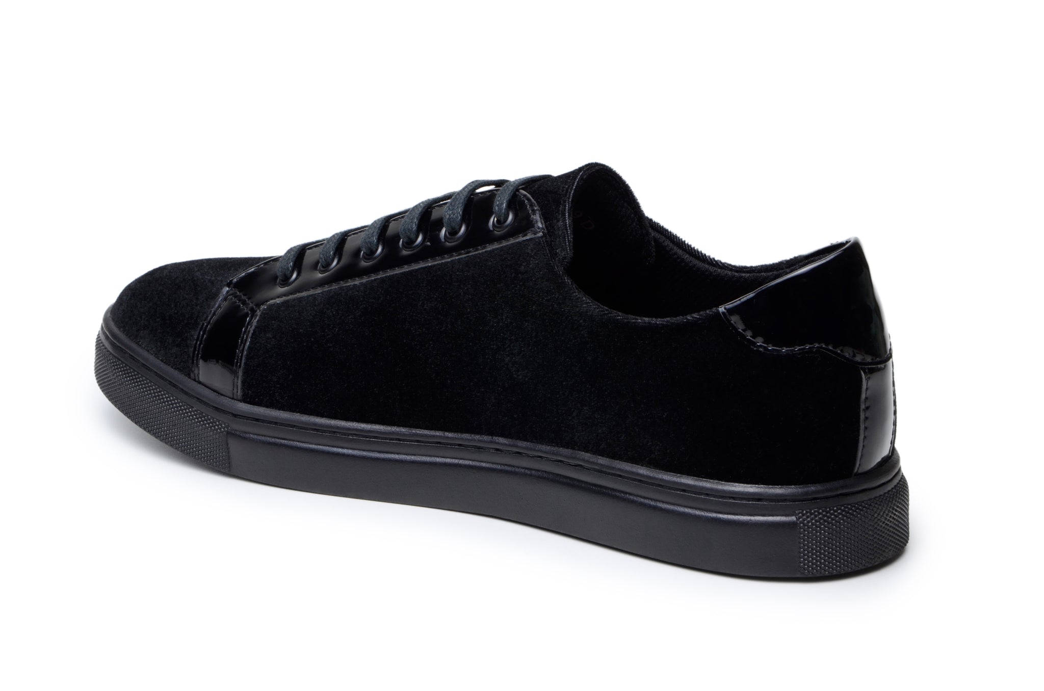 Belvedere Teo Black Velvet & Patent Leather Sneakers for Men - Stylish Casual & Dress Shoes for Work, Parties & Everyday Wear