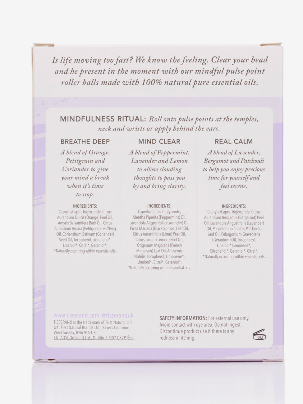 Tisserand The Little Box of Mindfulness - Aromatherapy Essential Oil Set for Stress Relief & Relaxation | Perfect for Meditation, Yoga & Self-Care