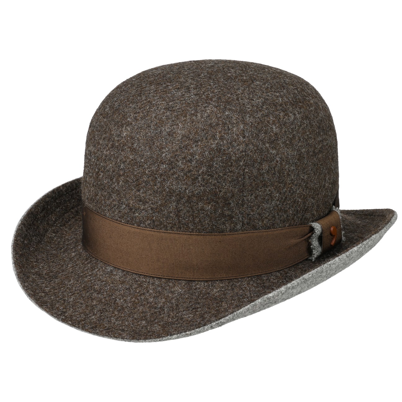 Alfonso D'Este Shetland Wool Bowler Hat for Men - Classic Vintage Style Winter Hat for Outdoor Activities & Fashion Accessories