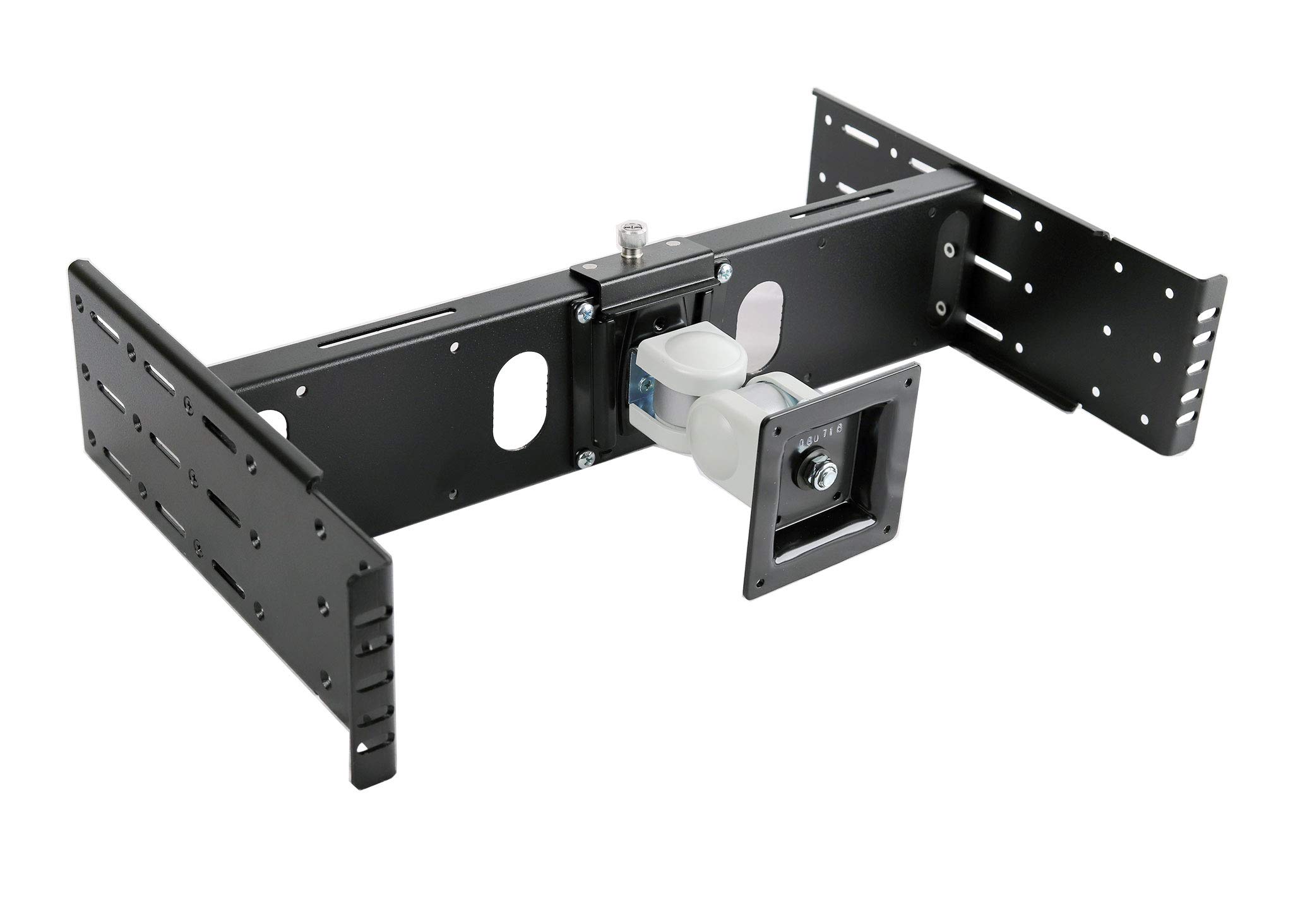 RLCD-FRAME2BK12-K2 VESA Mount LCD Monitor/TV Rack Adapter Kit - Compatible with 15-24 Inch Screens & Intel NUC Mini PC - Fits 2/4 Post 19