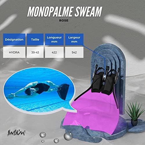 Adjustable Monofin Swim Fins for Women - Size 34-38, Pink - Perfect for Swimming, Snorkeling & Freediving Training