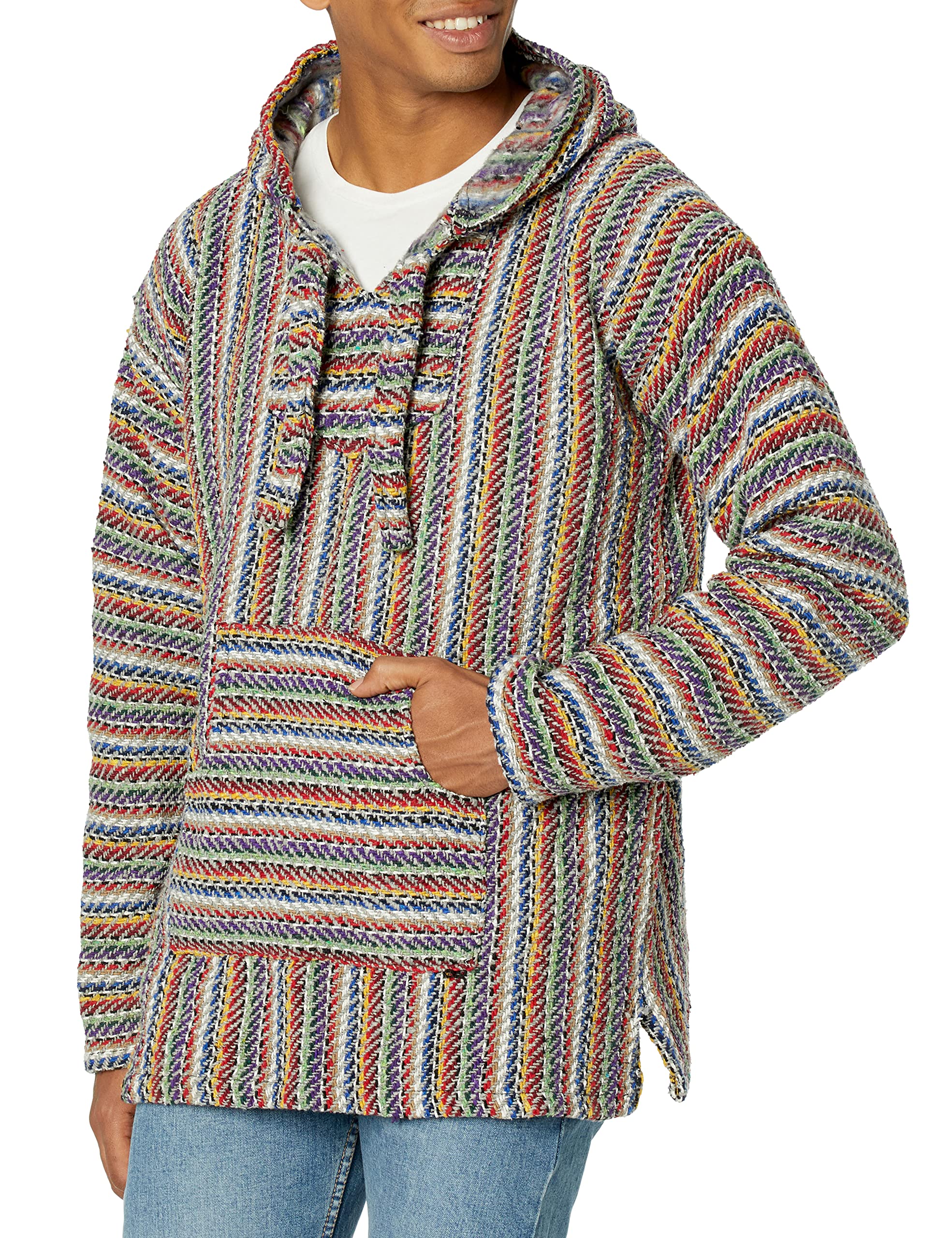 Funny Guy Mugs Premium Baja Hoodie Sweatshirt - Soft Mexican Pullover Poncho for Men & Women - Perfect for Camping, Beach & Casual Wear