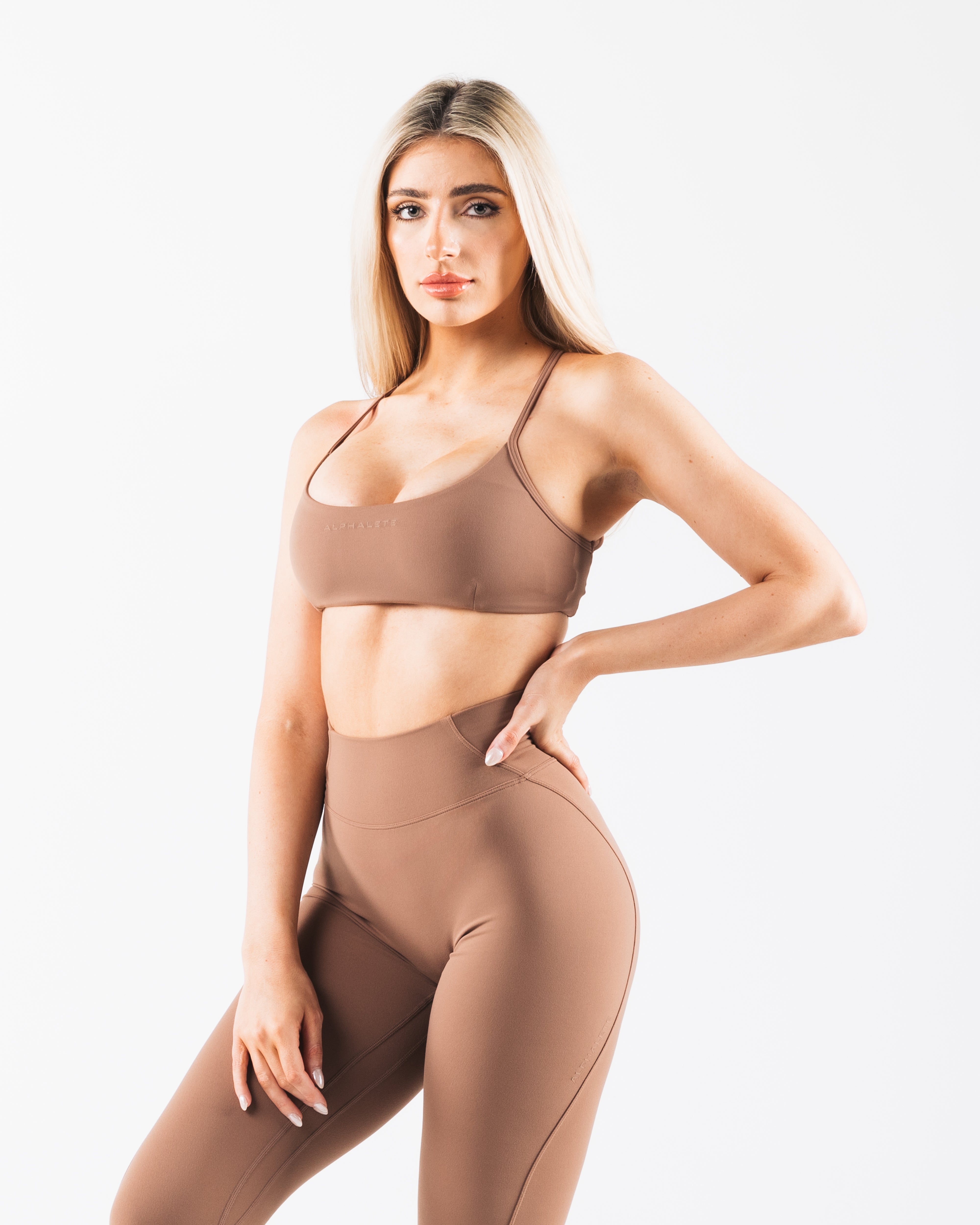 Aura 3 Strap Bra in Oak - Comfortable Adjustable Support for Everyday Wear, Workout & Yoga