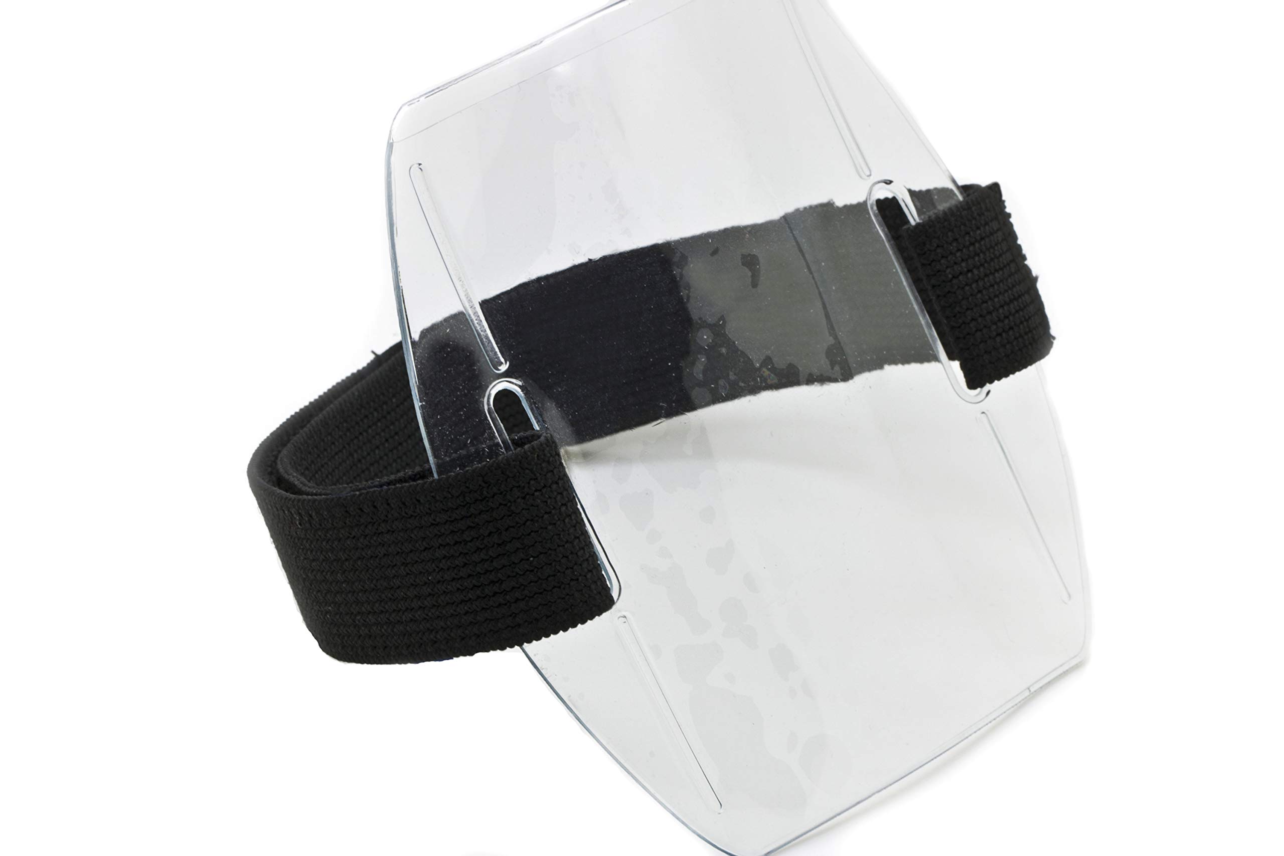 100pcs Black Adjustable Armband ID Badge Holders with Secure Strap - Perfect for Events, Conferences & Workplace Security by OnDepot.com