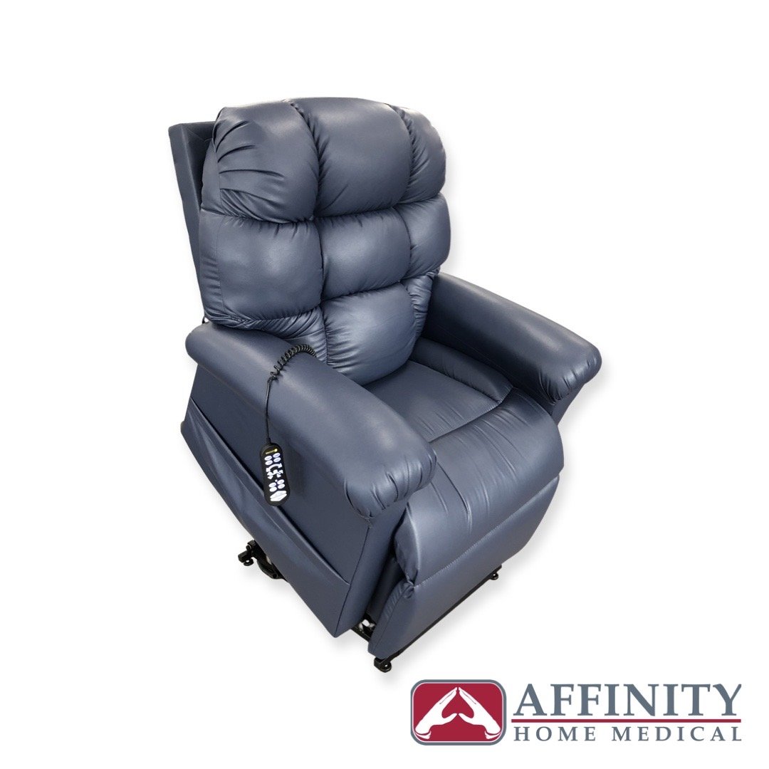 Cloud PR 515 Maxicomfort Lift Chair Recliner with Twilight Feature - Luxury Power Lift Recliner in Night Navy Brisa Fabric - Perfect for Elderly Comfort, Living Room Relaxation & Home Theater Seating
