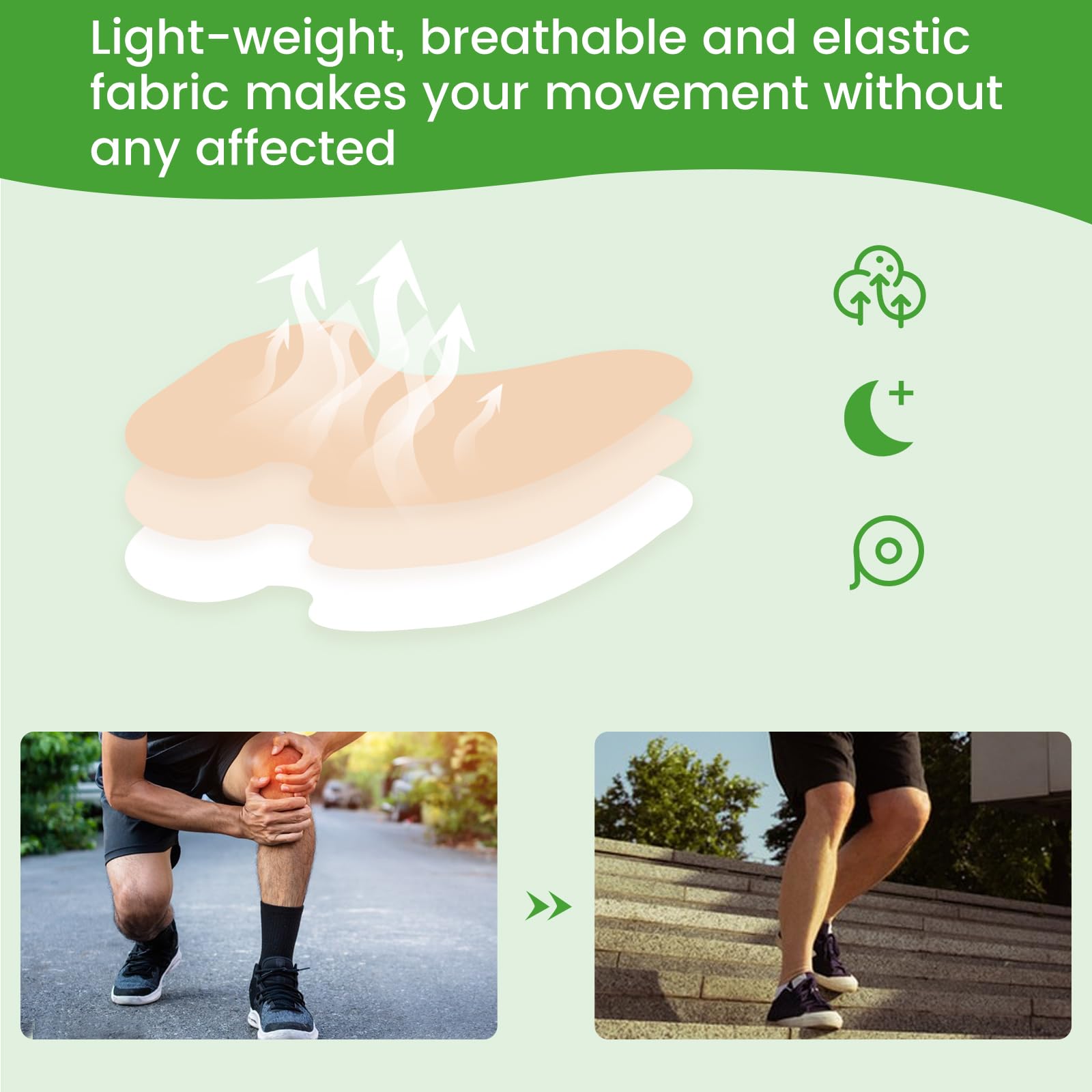 48Pcs MQUPIN Knee Pain Relief Patches - Natural Herbal Warming Patches for Bone on Bone Pain, Wormwood Patches for Joint & Muscle Pain Relief, Extra Strength Lasts Up to 12 Hours - Perfect for Arthritis, Sports Injuries & Daily Discomfort