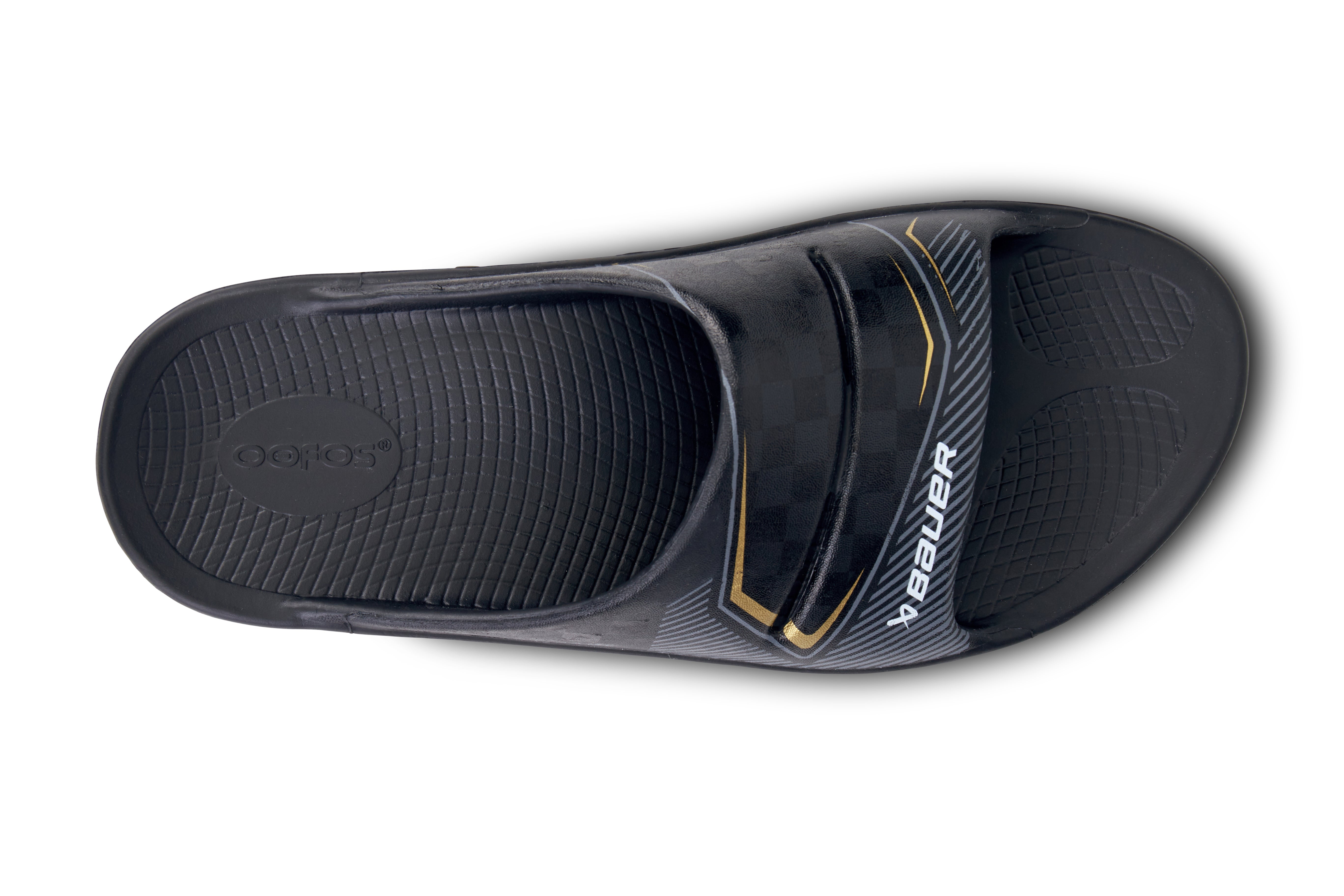 Bauer OOFOS Bartlett Senior Recovery Slides - Comfortable Arch Support Sandals for Men & Women - Perfect for Post-Workout, Relaxation & Everyday Wear