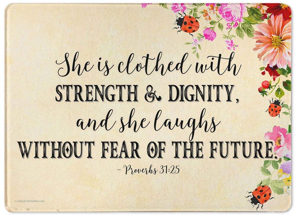 Proverbs 31 Bible Verse Cutting Board - Durable Tempered Glass, Dishwasher Safe | Kitchen & Gift Idea