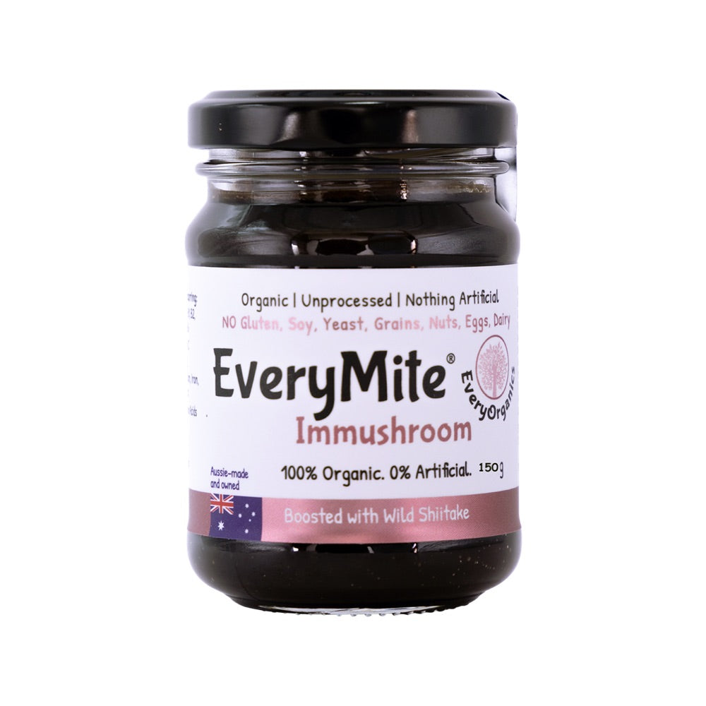 EVERYORGANICS EveryMite Immushroom Supplement with Wild Shiitake Extract - 150g | Immune Support & Wellness Boost for Daily Health