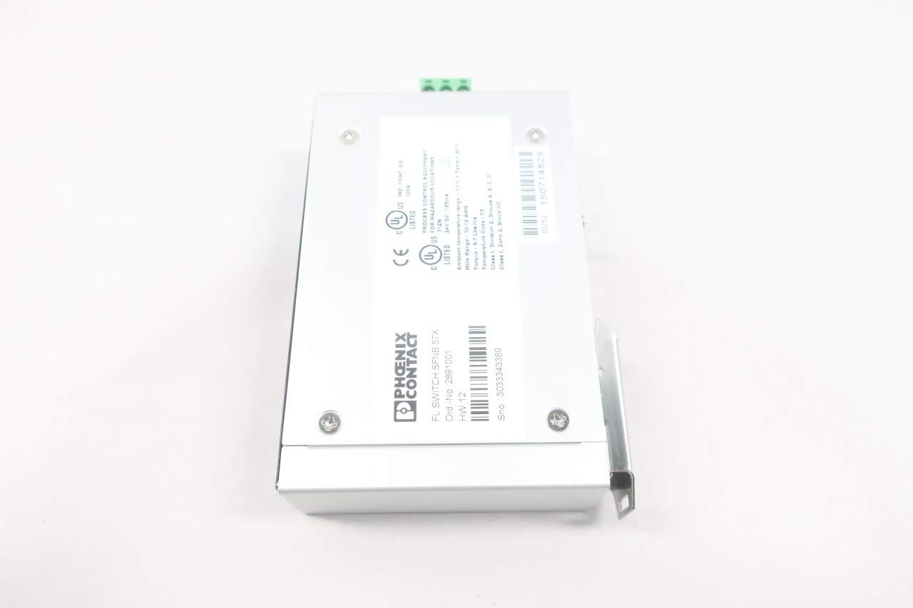 PHOENIX CONTACT 2891001 FL Switch SFNB 5TX - 5-Port Industrial Ethernet Switch for Harsh Environments | Reliable Network Connectivity for Factory Automation & Smart Buildings