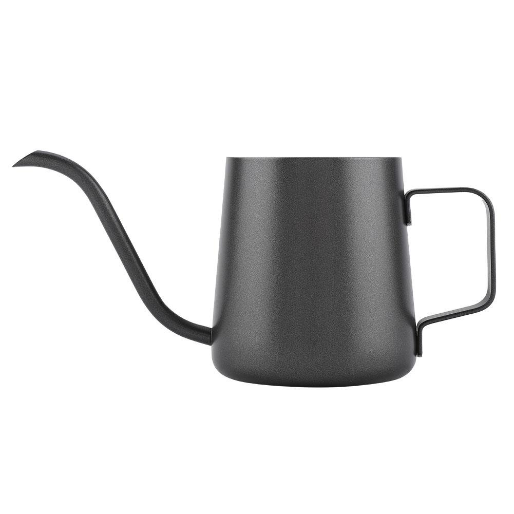 Ichiias 350ml Stainless Steel Gooseneck Teapot - Premium Pour Over Coffee Maker for Drip Brewing, Espresso & Tea (Black) | Perfect for Home Baristas, Coffee Shops & Gift Giving