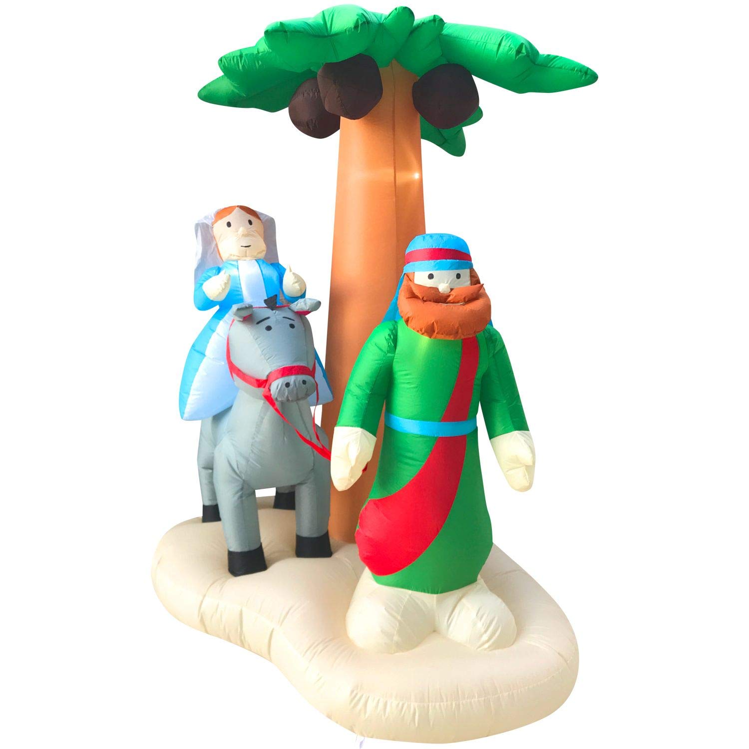 Outdoor Christmas Inflatables - LED Lighted Nativity Scene with Blower, 7x5.5x4 ft Holiday Yard Decor for Home, Church & Neighborhood Displays | Perfect for Christmas Eve, Front Lawn Decorations & Seasonal Celebrations