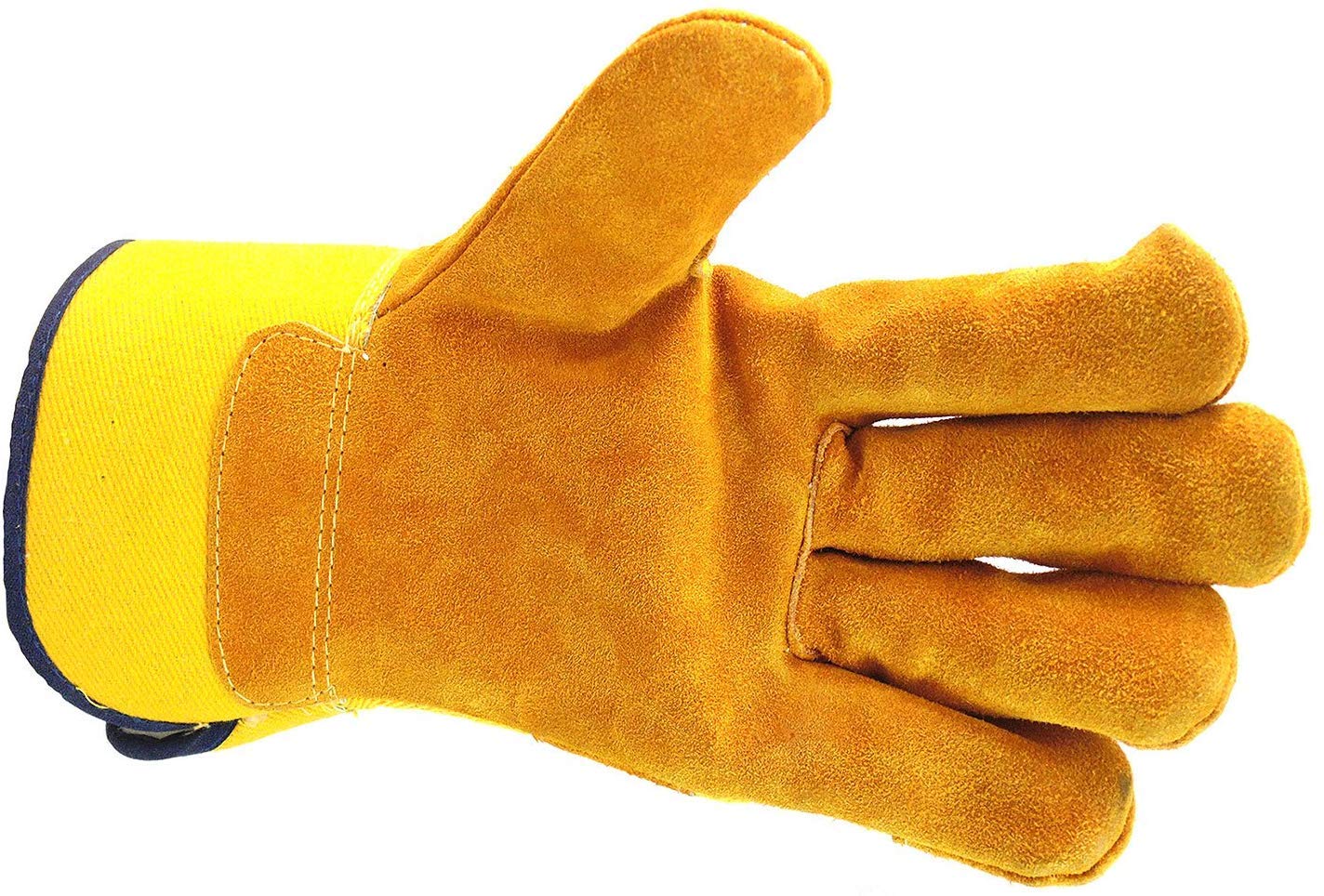 Premium Grade AB Winter Insulated Split Cowhide Leather Work Gloves - Safety Cuff, Cold Weather Protection - Yellow/Gold (XL, 72 Pairs/Case) - Ideal for Construction, Warehouse & Outdoor Winter Jobs