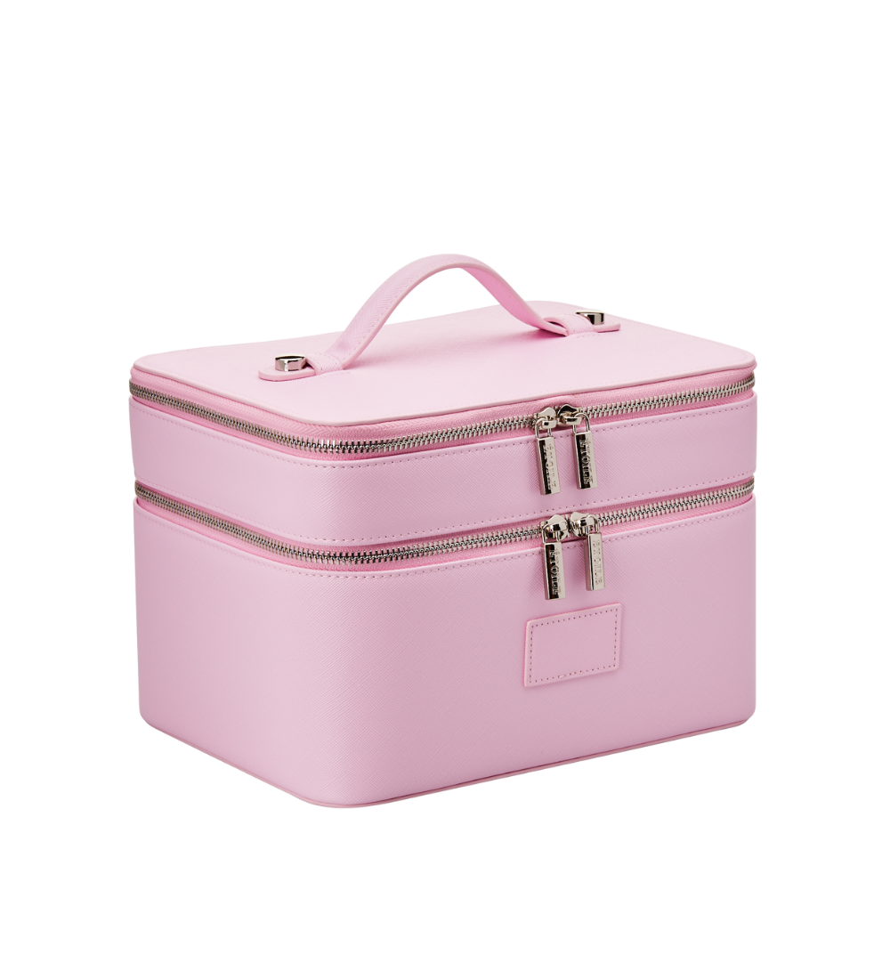 Duo Vanity Case - Travel Makeup Organizer with Mirror, Perfect for Women's Cosmetic Storage & On-the-Go Beauty Essentials | Ideal for Home, Office & Vacation Use