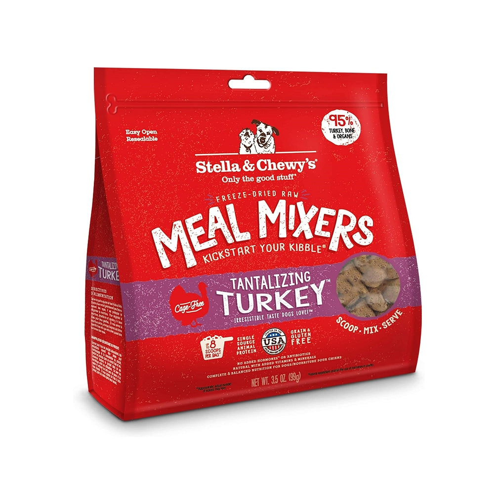 Grain-Free Freeze-Dried Cage-Free Turkey Dog Food Toppers – Healthy Meal Enhancer for Small & Large Dogs – Perfect for Kibble Mixing, Training Treats, or Food Toppers