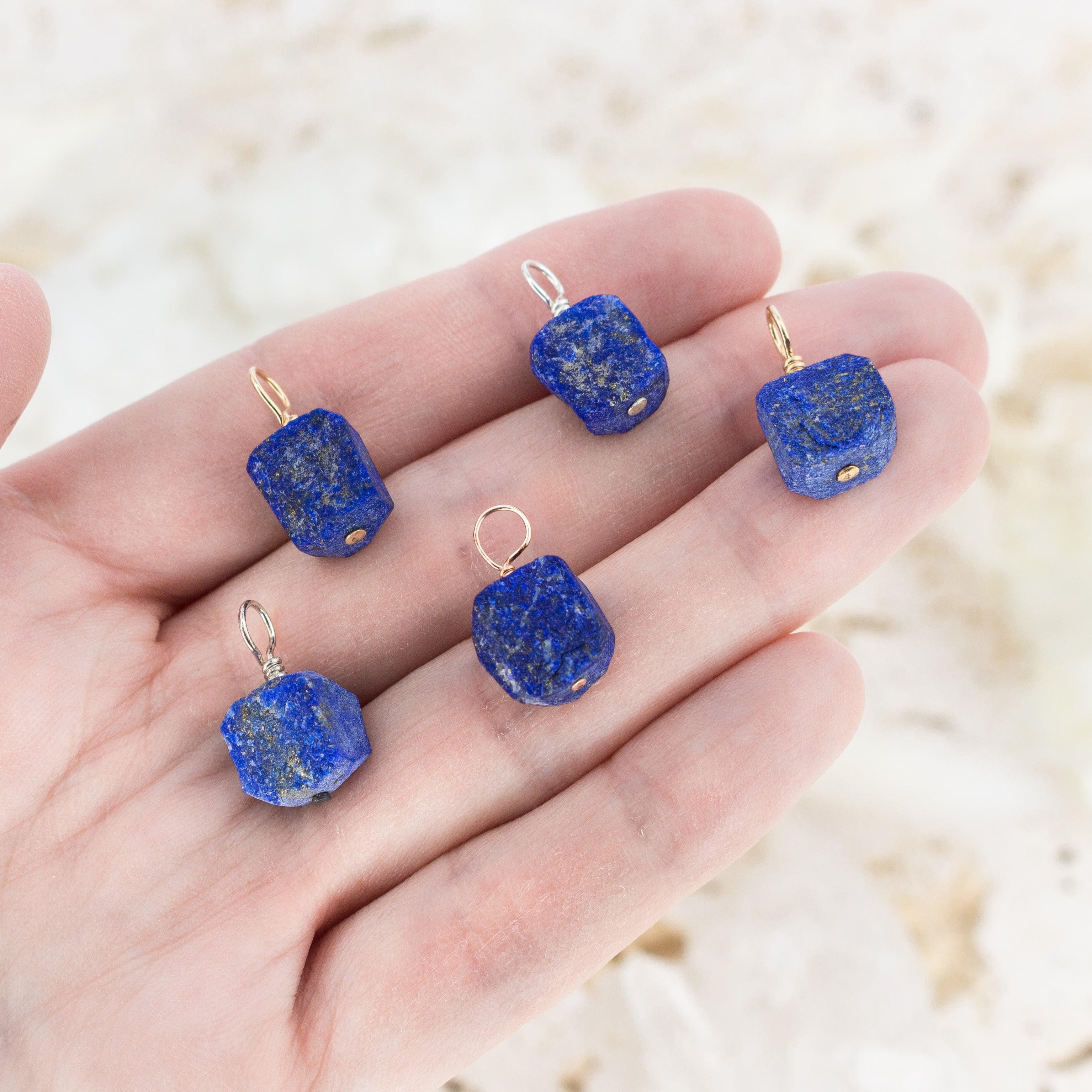 Natural Raw Lapis Lazuli Crystal Pendant Necklace - Healing Stone Jewelry for Meditation, Chakra Balancing & Spiritual Gifts