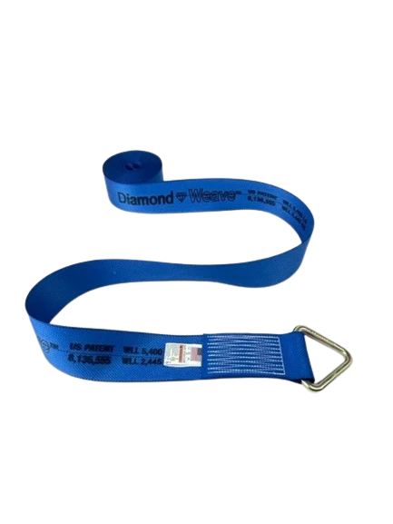 4-Pack 30' Diamond Weave Winch Straps with D-Rings - Heavy Duty Towing & Recovery Straps for Trucks, ATVs, Boats - 30,000 lb Break Strength (Single Strap) - Perfect for Off-Roading, Vehicle Recovery & Towing