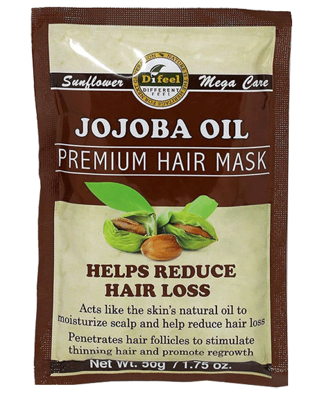 Premium Difeel Jojoba Oil Hair Mask - 50g Deep Conditioning Treatment for Dry, Damaged Hair - Perfect for Salon-Quality Hair Care at Home
