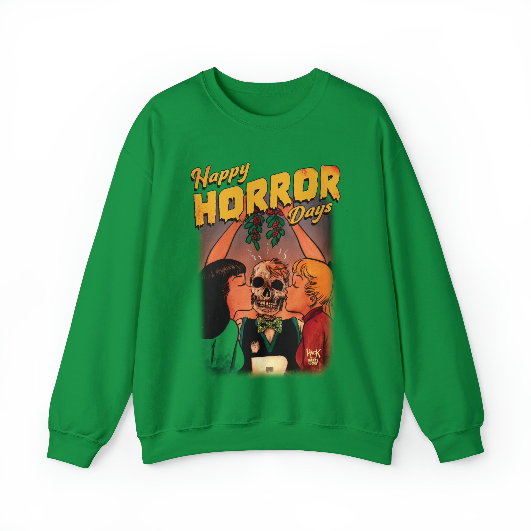 Archie Comics Happy Horror Days Unisex Heavy Blend Crewneck Sweatshirt - Featuring Archie, Betty & Veronica - Perfect for Halloween, Comic Con & Casual Wear