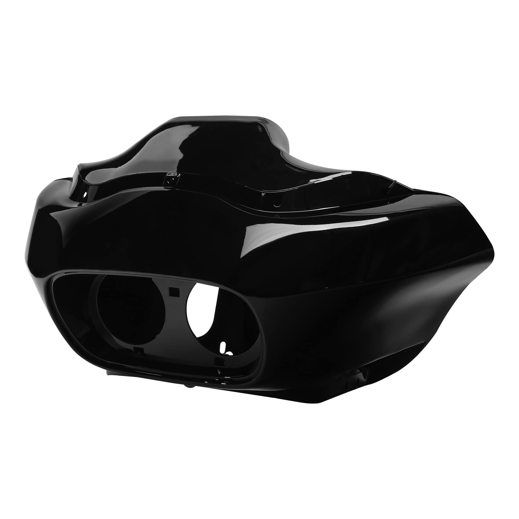 XMT-MOTO Front Upper Outer & Inner Fairing Kit for Harley Davidson Touring Road Glide FLTR 1993-2013 - Gloss Black Replacement Parts for Motorcycle Wind Protection & Style Upgrade