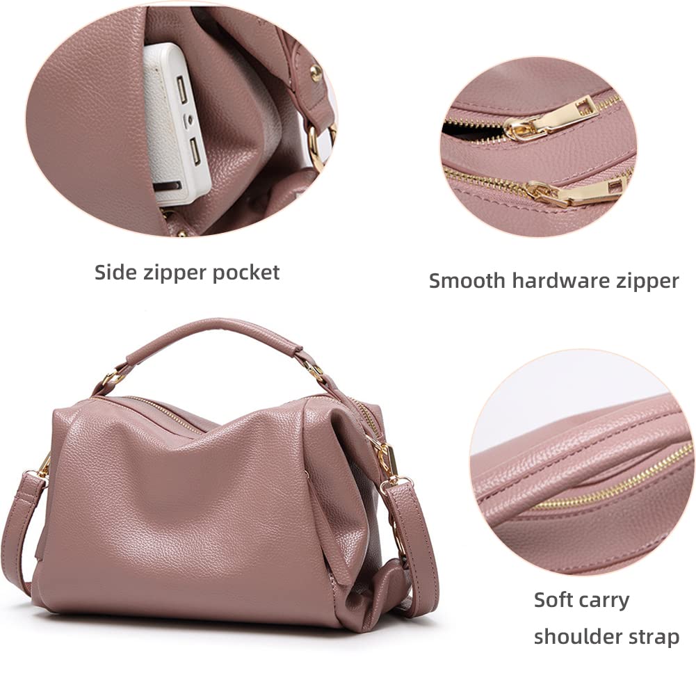 Yohora Women's PU Leather Top Handle Shoulder Crossbody Bag - Adjustable Strap Satchel Purse Wallet for Work, Travel & Everyday Use