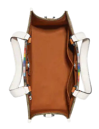 Coach Dempsey Carryall Bag - Signature Jacquard with Rainbow Stripe & Embroidered Patch - Perfect for Work, Travel & Everyday Use