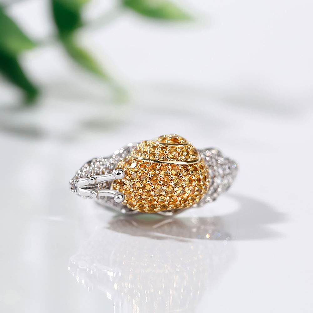 Jeulia Dream Garden Snail Design Sterling Silver Ring - Romantic Jewelry Gift for Women, Engagement & Anniversary Rings - Perfect for Proposals, Weddings & Special Occasions