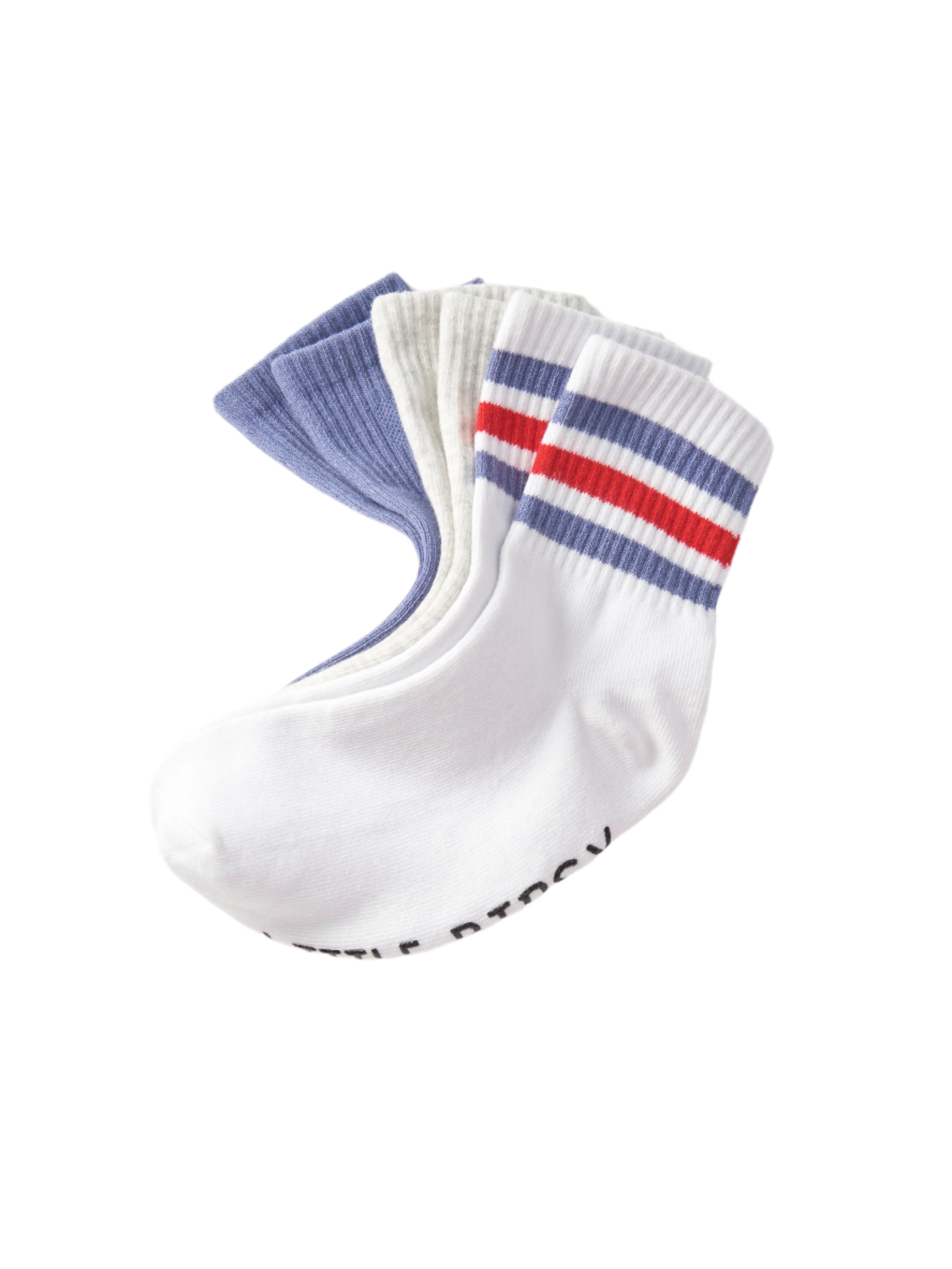 Breathable Cotton 3-Pack Adult Socks for Men & Women - Comfortable Crew Socks for Daily Wear, Sports & Work - USA Mix Colors