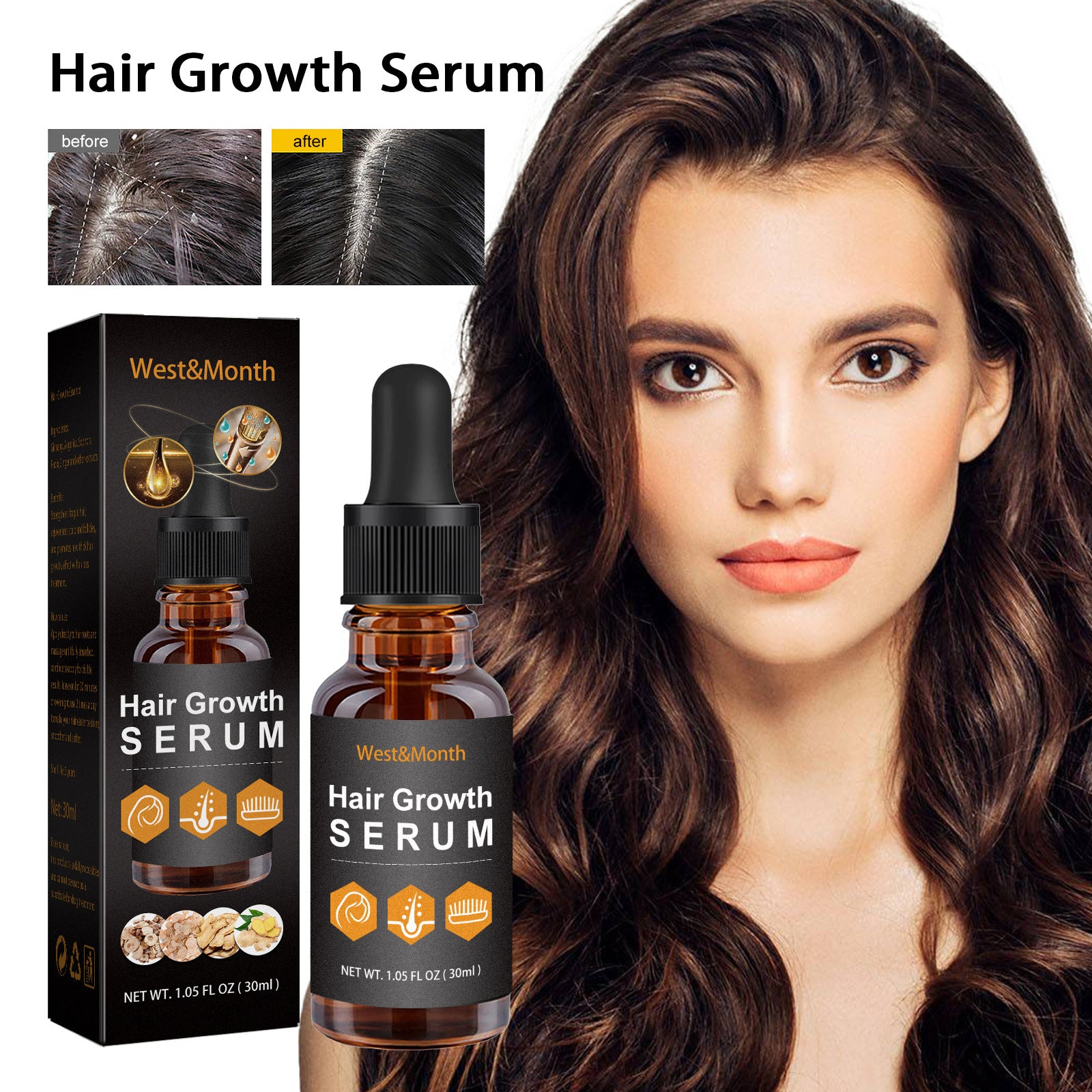 Hair Growth Oil for Repair & Care - Natural Essential Oil for Thicker, Healthier Hair - Perfect for Daily Scalp Massage & Hair Treatment