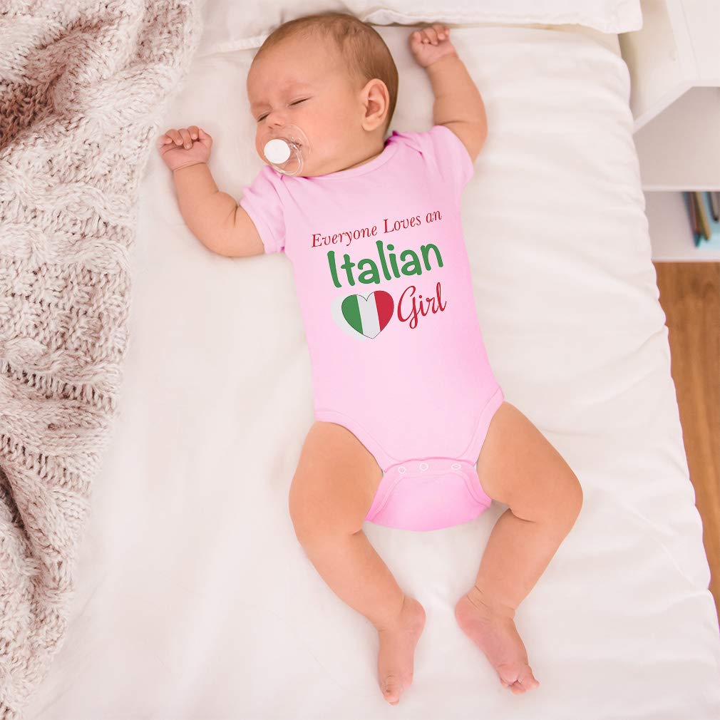Italian Girl Baby Bodysuit - Cute Cotton Onesie for Boys & Girls | Playtime & Family Outings