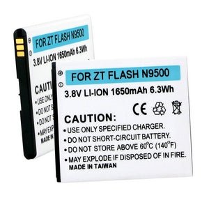Original ZTE Flash N9500 3.7V 1650mAh Li-Ion Replacement Battery - Compatible with ZTE Flash Smartphone - Long-Lasting Power for Daily Use, Travel & Emergency Backup
