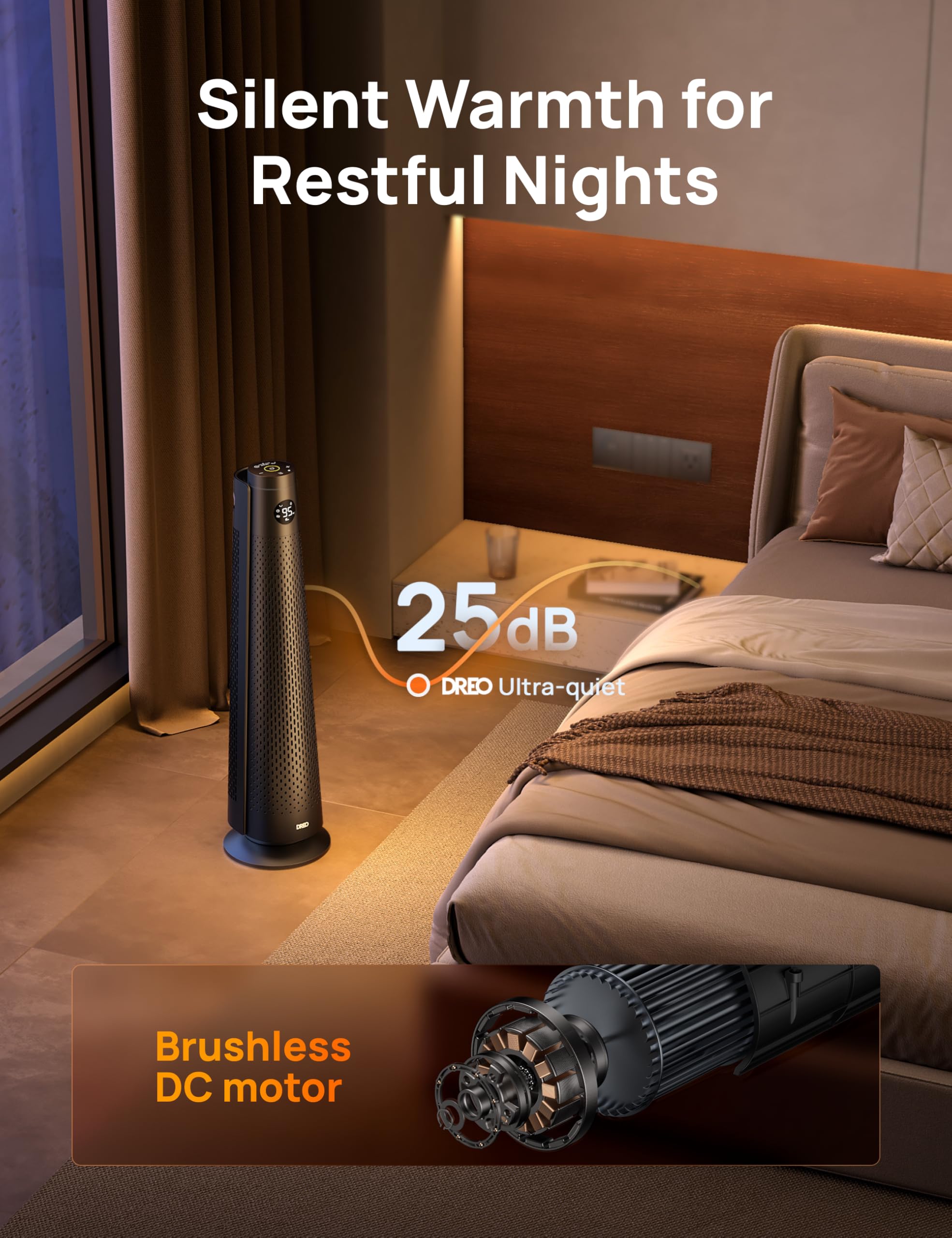 Dreo 1500W Electric Space Heater for Large Rooms, 30
