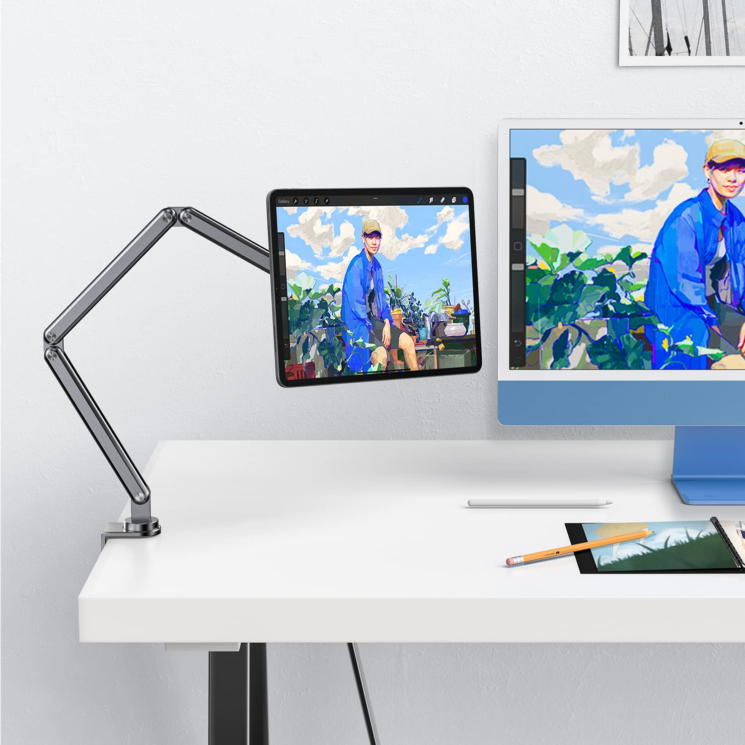 Premium Aluminum Alloy Foldable Magnetic Arm Stand for iPad Pro 11