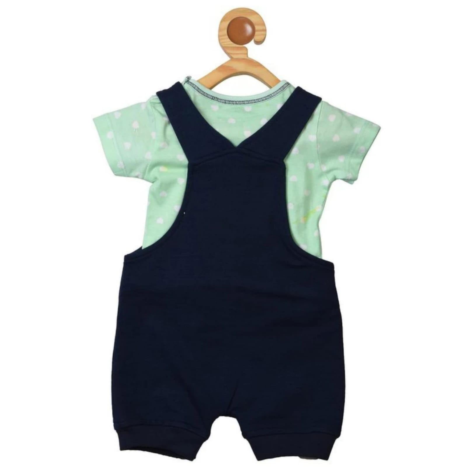 PSFLY Kids' Cotton Blend Printed Dungaree Overalls for Baby Boys & Girls - Soft Playwear for Daycare, Playdates & Family Outings